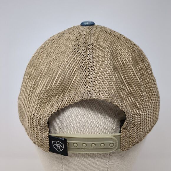 Ariat Patch Snapback Rope Trucker Hat Multi One Size Mesh Back Denim - Picture 5 of 9